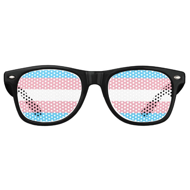 Gafas De Fiesta Retro Transgender Flag (Anverso)