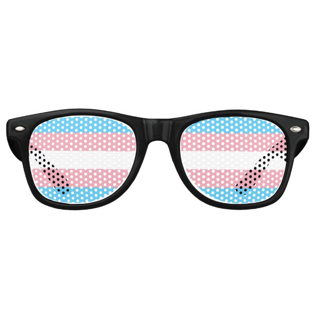 Gafas De Fiesta Retro transgénero bandera transgénero lgbt lgbtq gay les (Anverso)