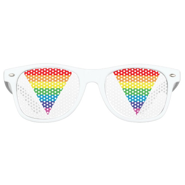 Gafas De Fiesta Retro triángulo arco iris (Anverso)