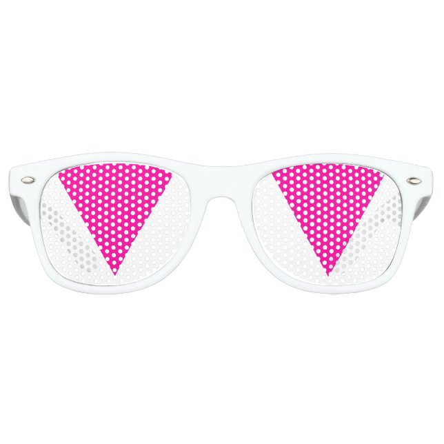 Gafas De Fiesta Retro triángulo rosa (Anverso)