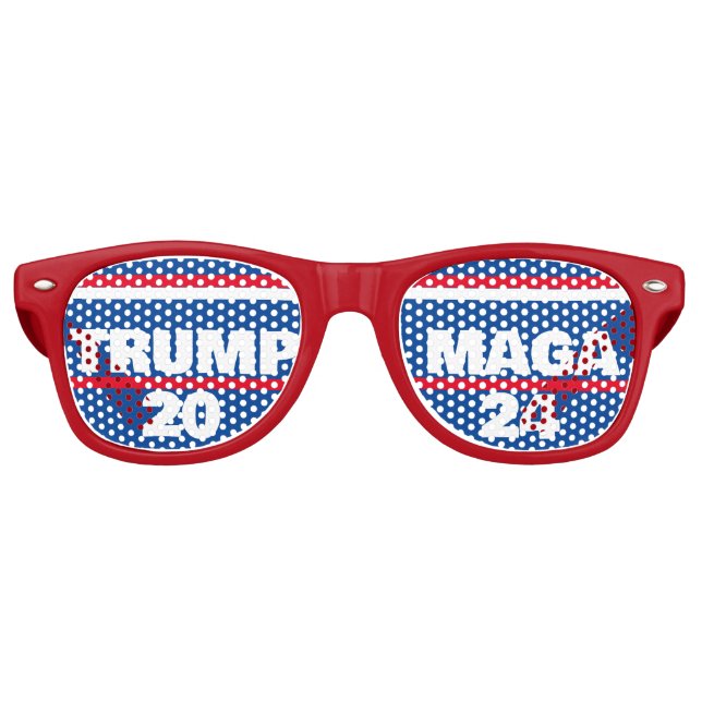 GAFAS DE FIESTA RETRO TRUMP MAGA 2024 (Anverso)