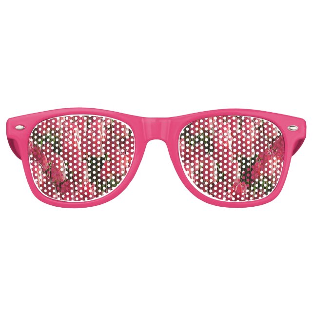 Gafas De Fiesta Retro Tulipanes rosados de bonito (Anverso)