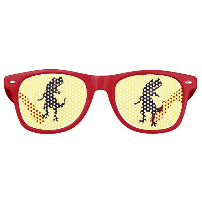 Gafas De Fiesta Retro Tyrannosauro estilizado (Anverso)