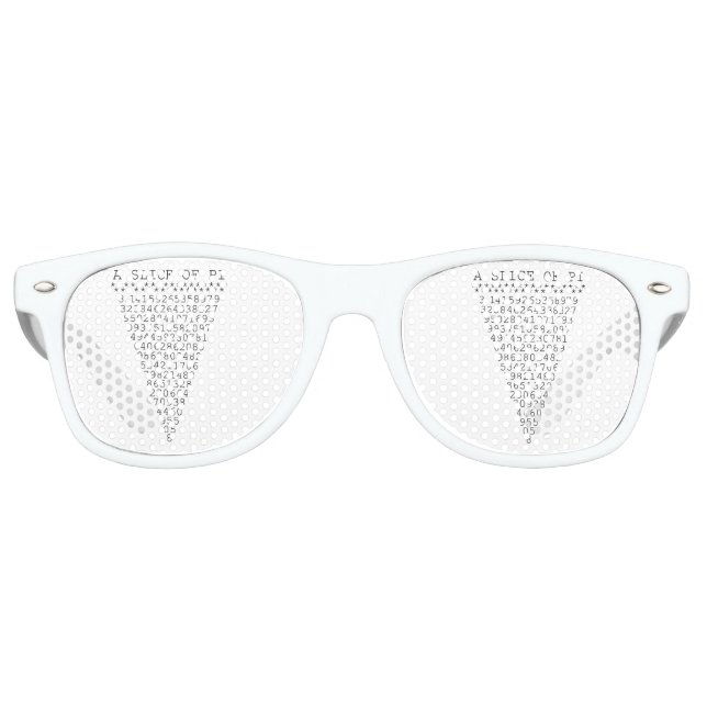 Gafas De Fiesta Retro Una rebanada de dígitos de Pi (Anverso)