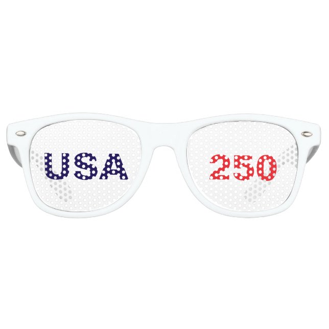 Gafas De Fiesta Retro USA 250 250th United States Anniversary (Anverso)