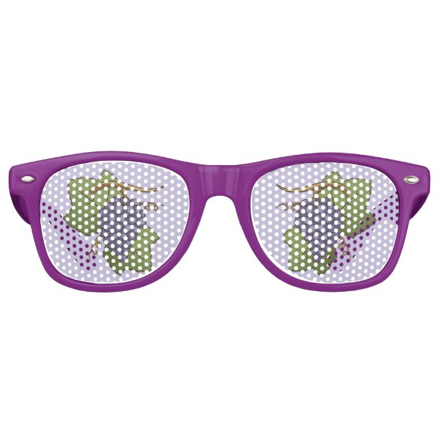 Gafas De Fiesta Retro Uvas de Lilac (Anverso)