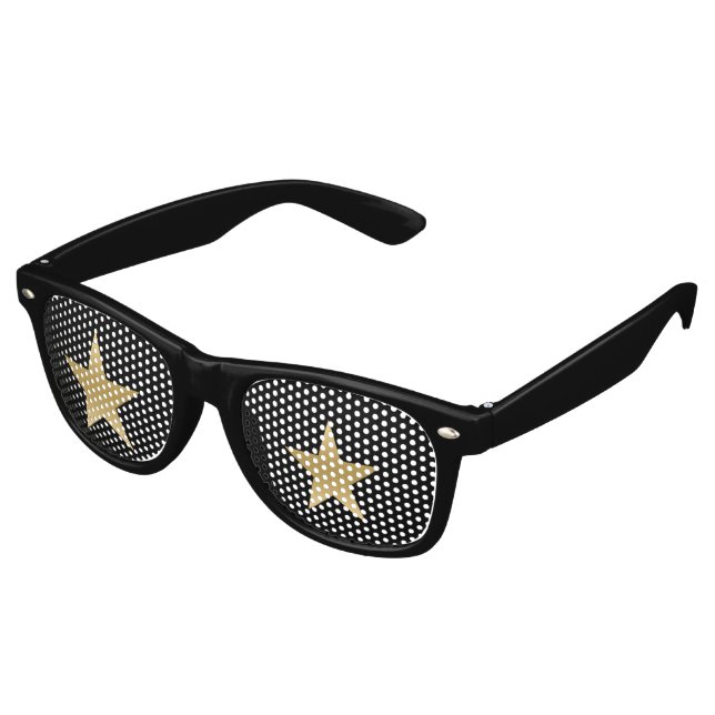 Gafas De Fiesta Retro Veo las estrellas del oro (Ángulo)