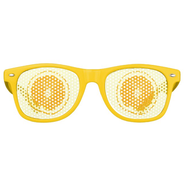 Gafas De Fiesta Retro Verano Fiesta Naranja Citrus Fruit Slice (Anverso)