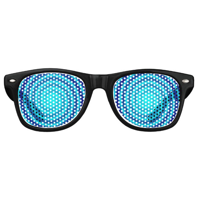 Gafas De Fiesta Retro Vértigo azul en espiral (Anverso)