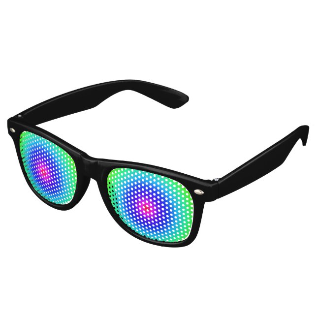 Gafas De Fiesta Retro Violet Robot Eyes (Ángulo)