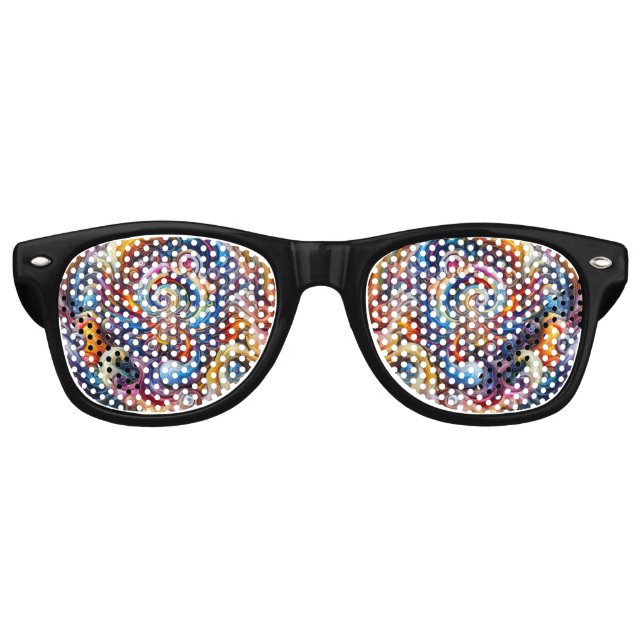Gafas De Fiesta Retro Vórtice de color dinámico (Anverso)