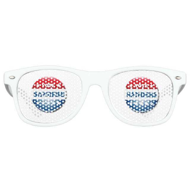 Gafas De Fiesta Retro Votación por Sanders 2016 (Anverso)