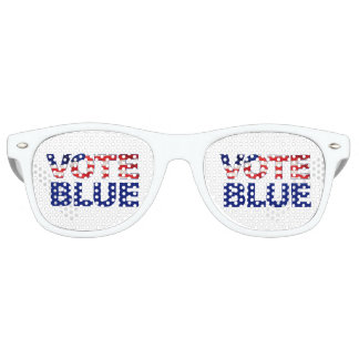 Gafas De Fiesta Retro VOTE Bandera Azul Estadounidense Demócrata