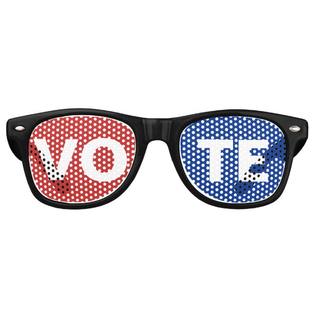 Gafas De Fiesta Retro Voto estadounidense (Anverso)