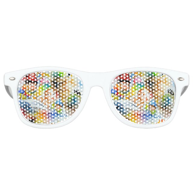 Gafas De Fiesta Retro Whimsical Fairy Tale Ilustracion (Anverso)
