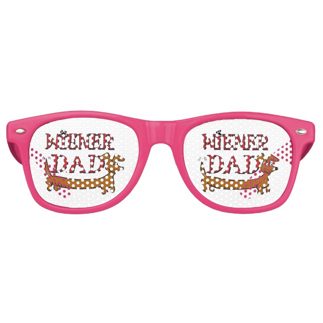 Gafas De Fiesta Retro Wiener-Dad-Plain (Anverso)
