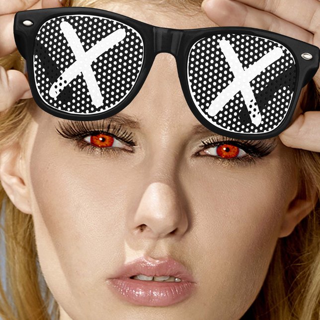 Gafas De Fiesta Retro XX ojos sin ojos Sombras retro /Fiesta divertido G (Subido por el creador)