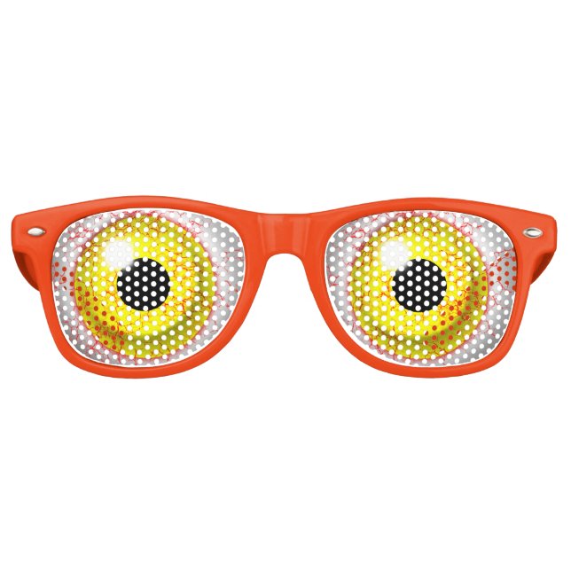 Gafas De Fiesta Retro Zombie Blooshot Yellow Bulging Eye Ball (Anverso)