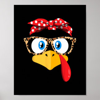 gafas de impresión leopardo de la cara de pavo de 