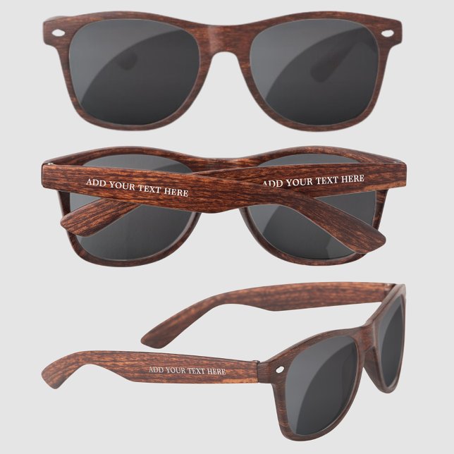 Gafas De Sol Agregar logotipo de foto de texto personalizado (Custom Add Your Text Photo Logo Sunglasses)