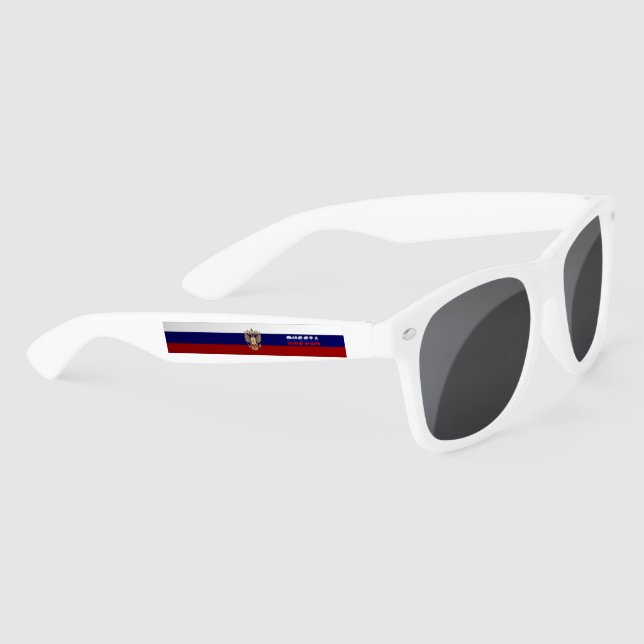 Gafas De Sol Bandera rusa y escudo de armas (Derecha)