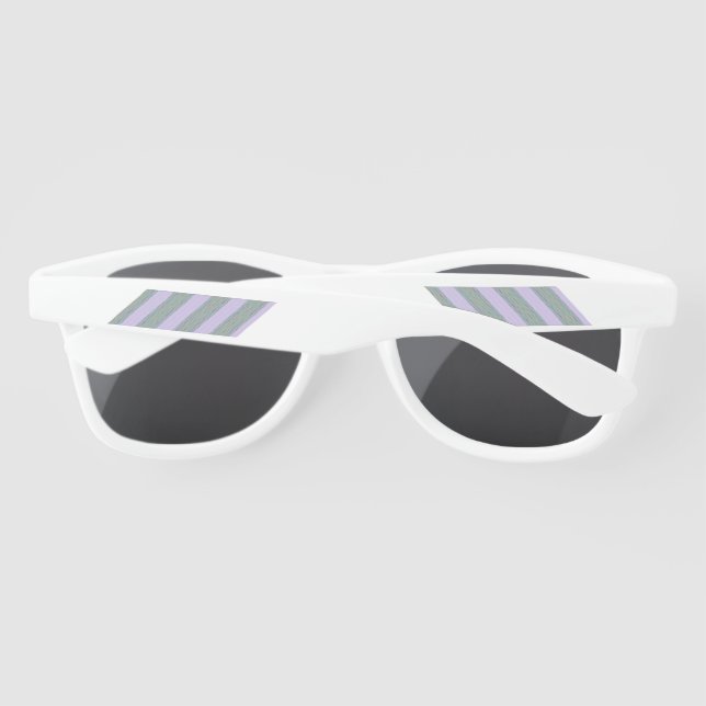 Gafas de sol blancas y verdes de las mujeres (Reverso)