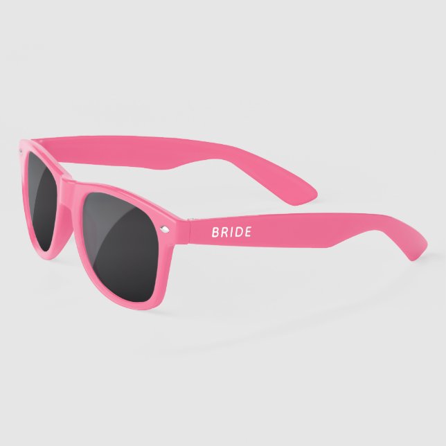 Gafas De Sol Boda divertida Bachelorette Bride Pink (Izquierda)