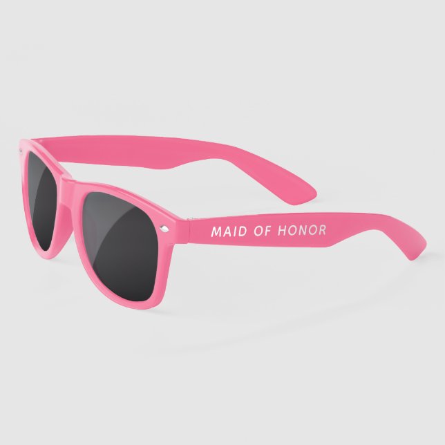 Gafas De Sol Boda divertida Bachelorette doncella de honor rosa (Izquierda)