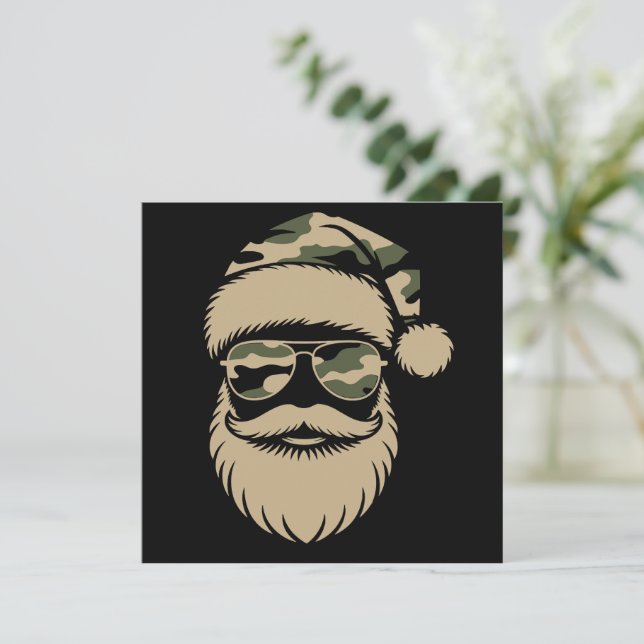 Gafas de sol Camo Santa Claus Camuflaje de Navidad (Anverso de pie)