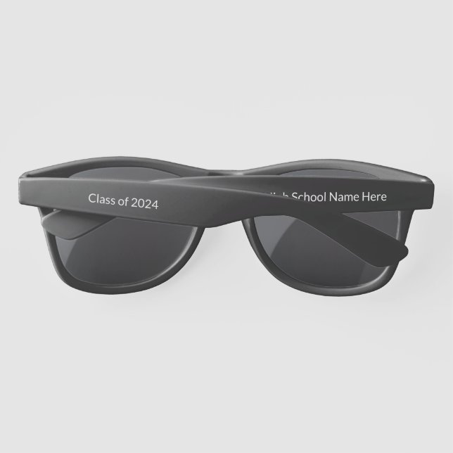 Gafas De Sol Clase de 2024 y plantilla de texto de nombre de es (Reverso)