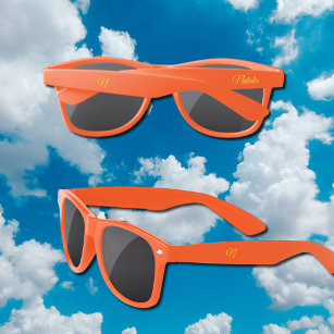 Gafas De Sol Color sólido naranja monogramado