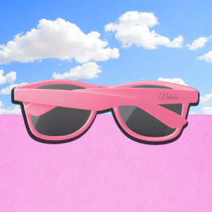 Gafas De Sol color sólido rosa monogramado