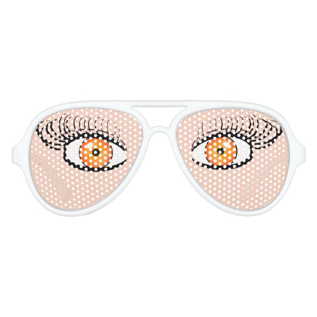 Gafas de sol con ojos Naranjas (Anverso)