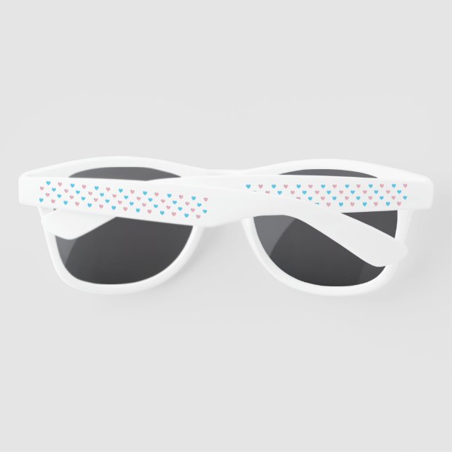 Gafas de sol corazones Orgullo Trans (Reverso)