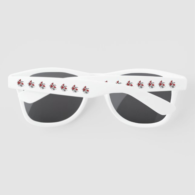 Gafas De Sol Creciente Mecánico con Rosas Rojas (Reverso)
