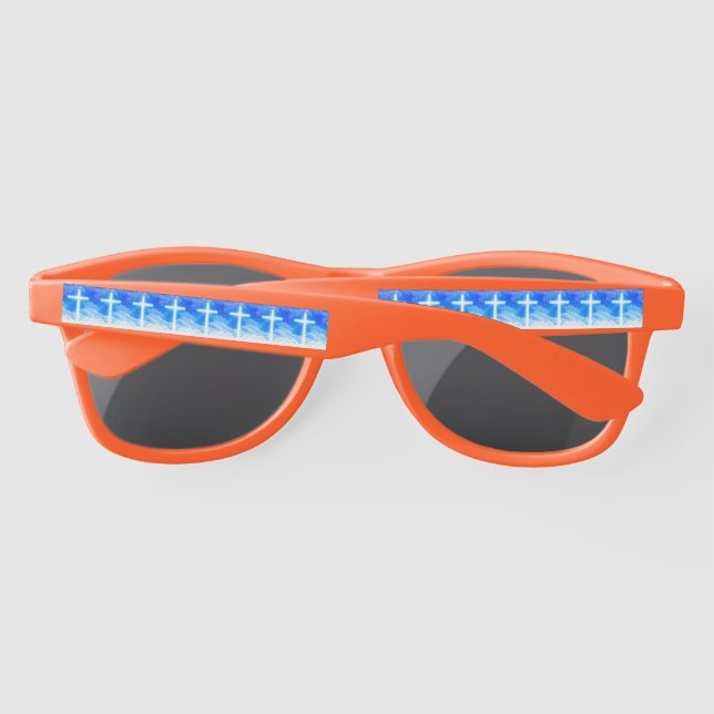 Gafas De Sol Cruz de la Luz Jesucristo Personalizable Cristiano (Reverso)