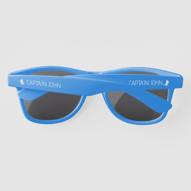 Gafas de sol de Blue Wayfarer para capitán de barc (Reverso)