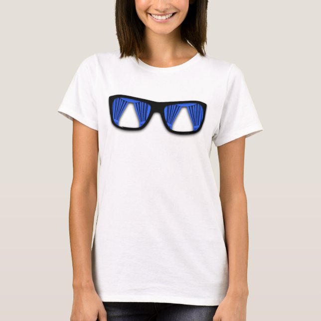 Gafas de sol de cortina Camiseta divertida (Anverso)