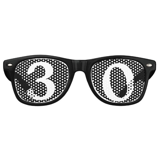 Gafas de sol de fiesta de cumpleaños de 30 años (Anverso)