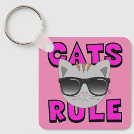 Gafas de sol de gato dominan llavero Kitty