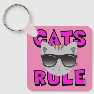 Gafas de sol de gato dominan llavero Kitty