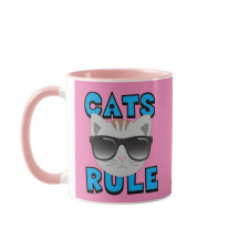 Gafas de sol de gato dominan Taza Kitty