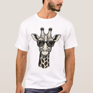 Gafas de sol de jirafa geniales Camiseta de grabad