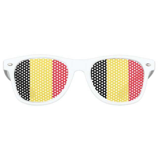 Gafas de sol de la bandera belga con sombras (Anverso)