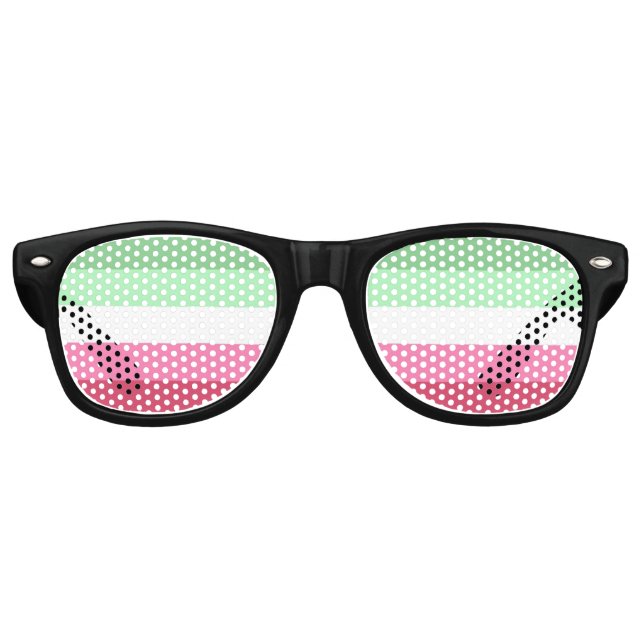 Gafas de sol de la bandera del Orgullo Abrosexual (Anverso)