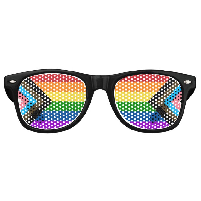 Gafas de sol de la bandera del orgullo progresivo (Anverso)