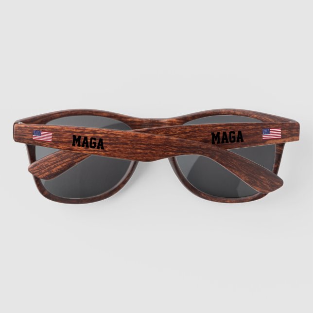 Gafas de sol de la bandera estadounidense de MAGA (Reverso)