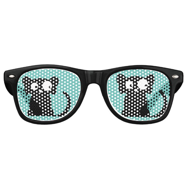 Gafas de sol de la Fiesta GATO NEGRO FUNNY (Anverso)