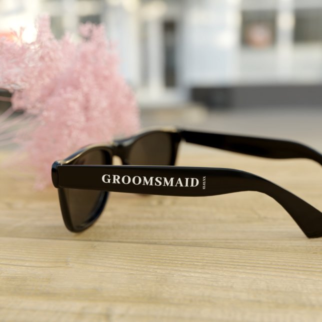 Gafas de sol de la novia Groomsmaid (Perfect wedding favor for your Groomsmaid or any member of your bridal party. Just add a name & date)