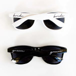 Gafas de sol de luna de miel, regalo para novia y<br><div class="desc">Excelente regalo fácil de personalizar para la novia y el novio del recién nacido. Elija el estilo del marco y escriba fácilmente el Groom de la novia en las gafas. Gafas de sol de luna de miel, Accesorios para viajes de luna de miel, Regalos para luna de miel, ideas para...</div>